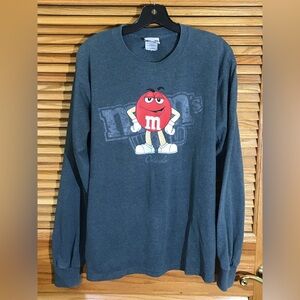 M & M’s World Orlando Womens Size Medium Gray Long Sleeve Crew Neck T-Shirt